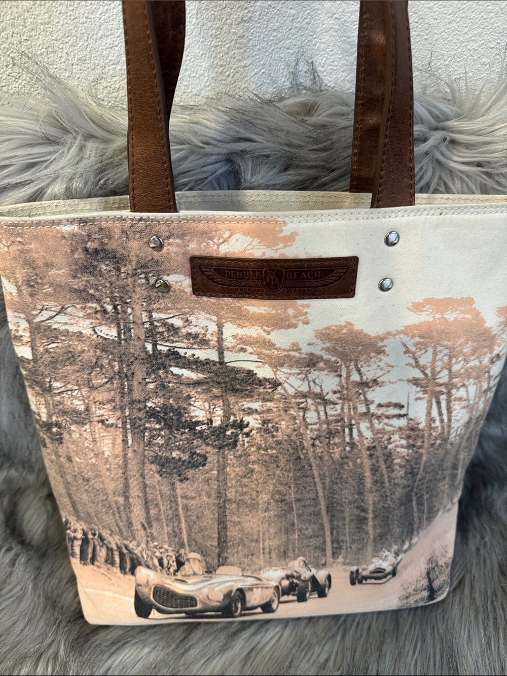 Osprey by Graeme Ellisdon Canvas Tote Bag with Vintage Racing Print